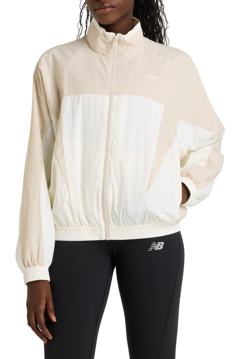 Oversize Water Resistant Colorblock Nylon Jacket