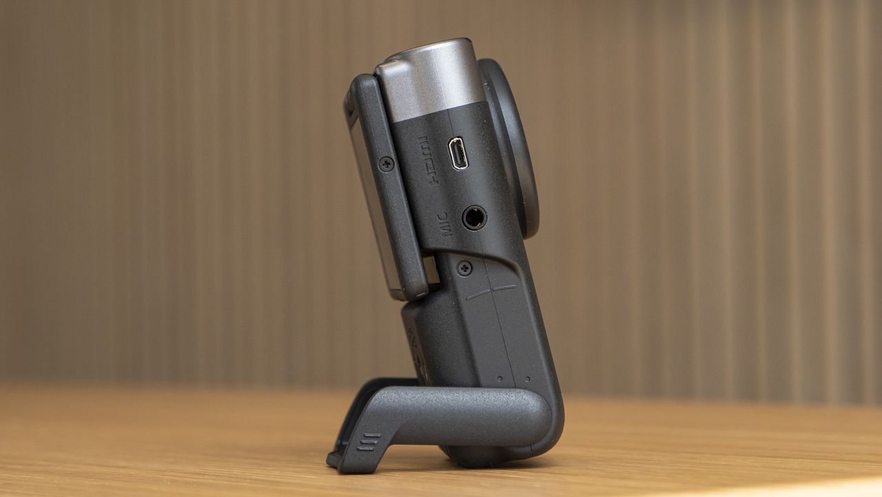 Canon Powershot V10 on a table side profile