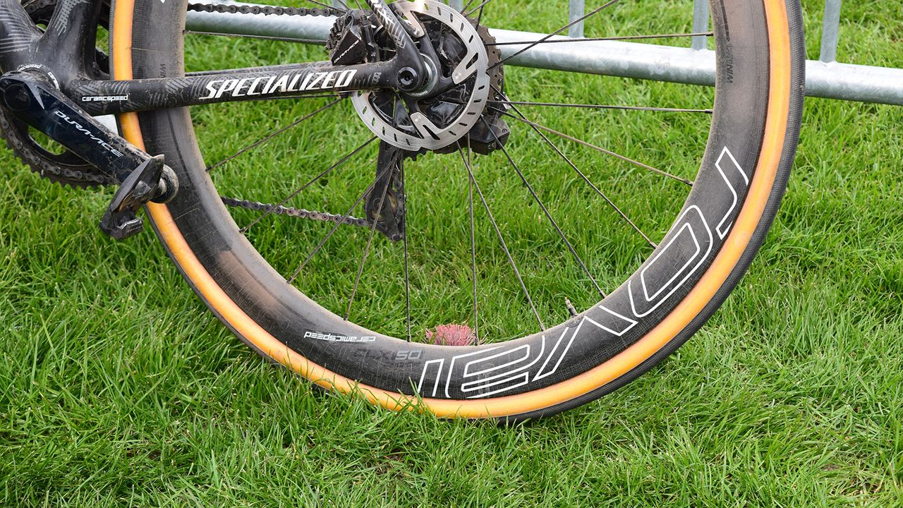 Like Politt, Lampaert and Gilbert ran disc brakes