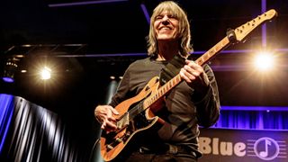 Mike Stern performs at Blue Note on October 14, 2021 in Milan, Italy.