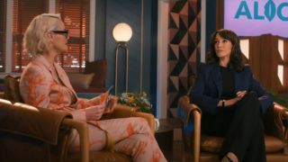 Alice (Leisha Hailey) and Bette (Jennifer Beals) on Alice's talk show
