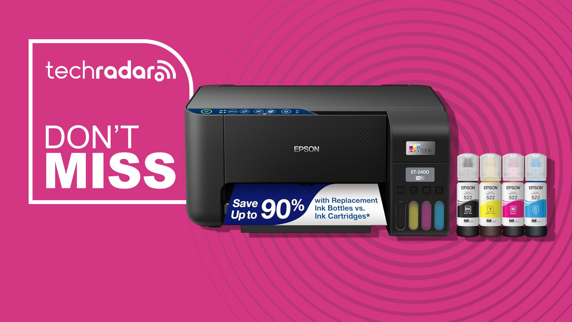 Slash your printing costs: Epson EcoTank ET-2400 is the cheapest all-in-one ink tank printer right now, with big savings at Amazon
