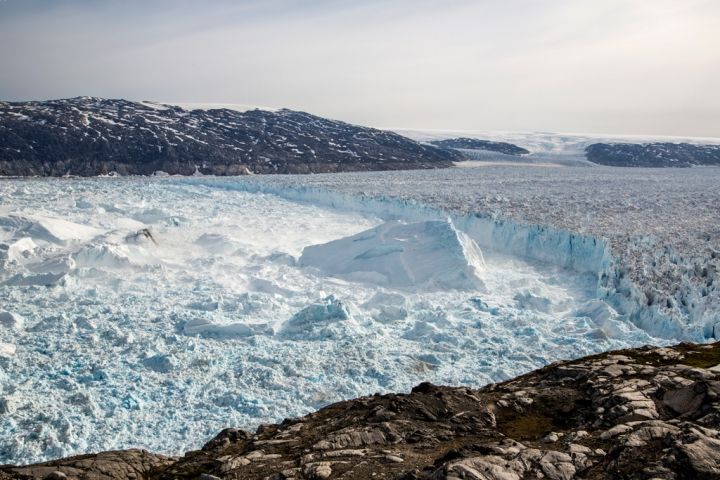 Helheim Glacier in southeast Greenland.