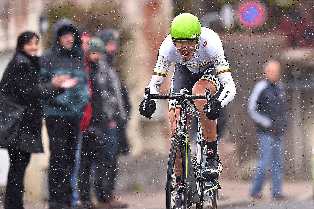 ramunas Navardauskas (Cannondale) during the Tour de Romandie prologue