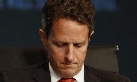 Treasury Secretary Timothy Geithner at a conference in Washington, D.C. in June: Without an increase to the $14.3 trillion debt limit, Geithner will have some tough choices to make in August.