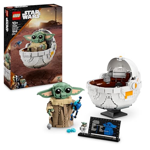 Lego Star Wars 75403 Grogu With Hover Pram Building Toy Set, Collectible Character Figure for the Mandalorian Tv Show Fans, Display Gift Idea for 10+ Year Old Boys &amp;amp; Girls