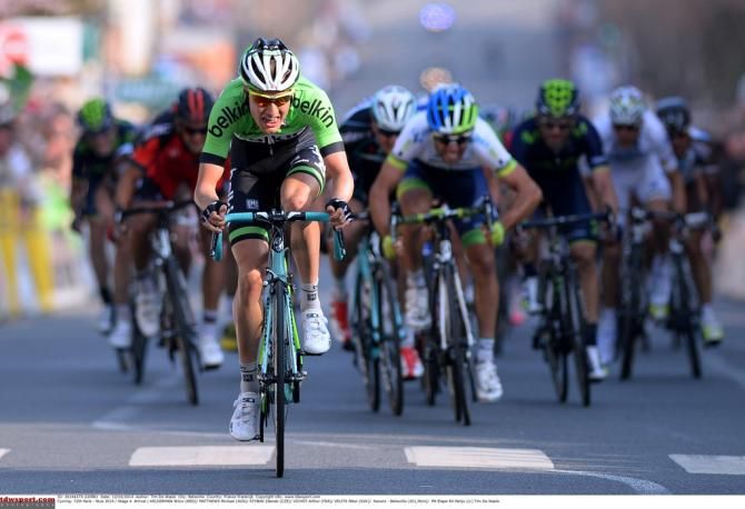 Wilco Kelderman (Belkin) won the sprint for fourth place