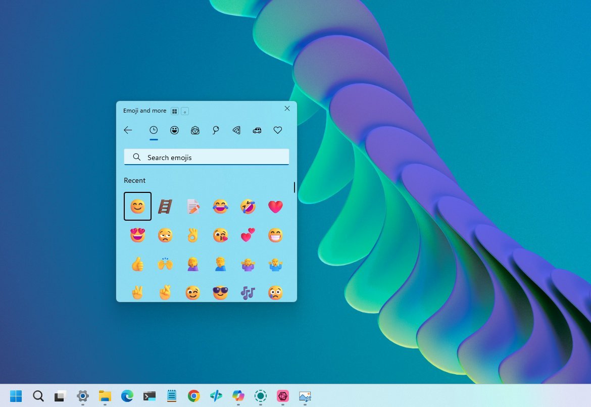 Windows 11 Emoji Panel