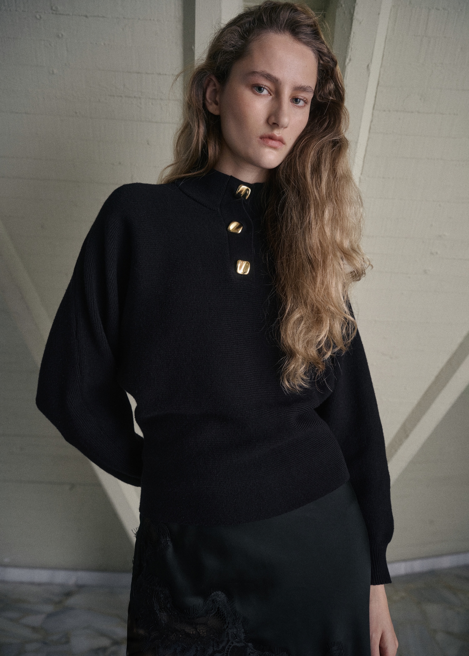 Turtleneck Sweater With Jewel Buttons - Women | Mango United Kingdom