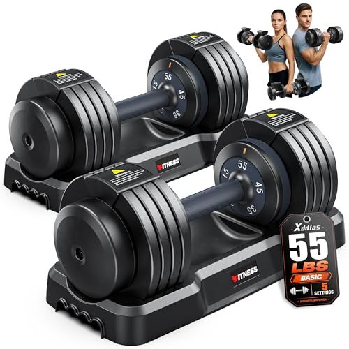 Adjustable Dumbbells Set (15 to 55 lbs)