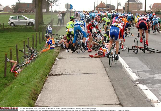 In the Tour of Flanders it isn't a matter of if you will crash, but when