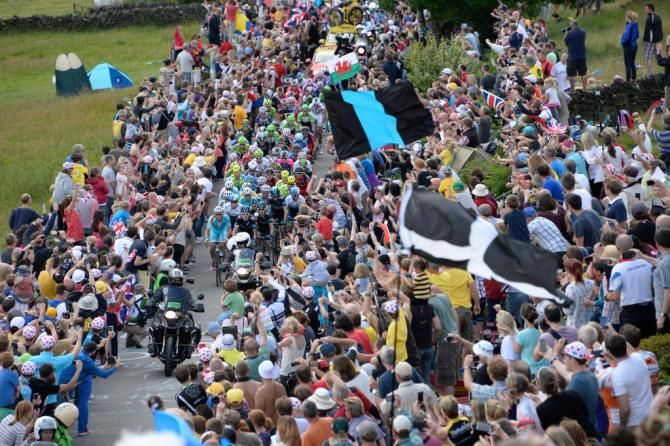 Once again, huge crowds lined the roads in Yorkshire