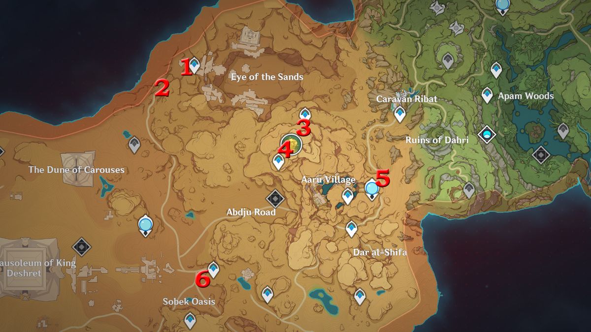 Genshin Impact scarab locations and map | GamesRadar+