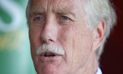 Former Maine Gov. Angus King, an independent who will likely caucus with the Democrats, has won his race to replace retiring GOP Sen. Olympia Snowe.