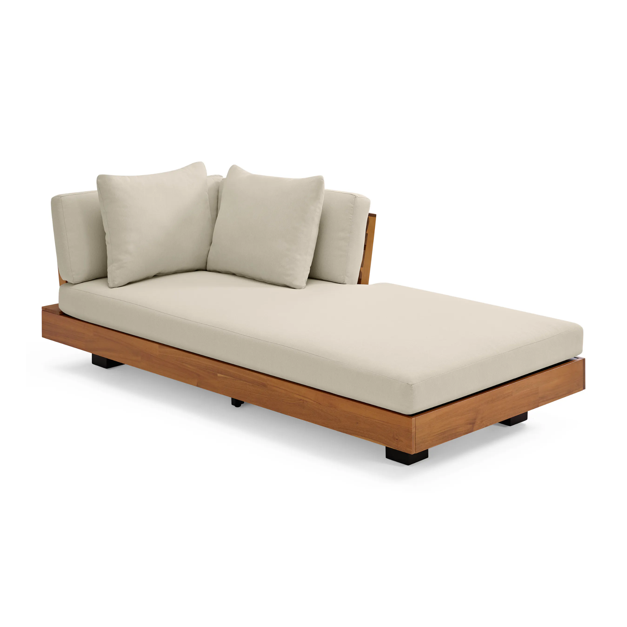 an outdoor chaise lounge