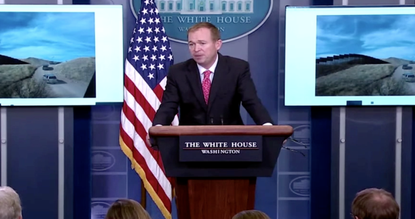 Office of Management and Budget Director Mick Mulvaney at a White House press conference.