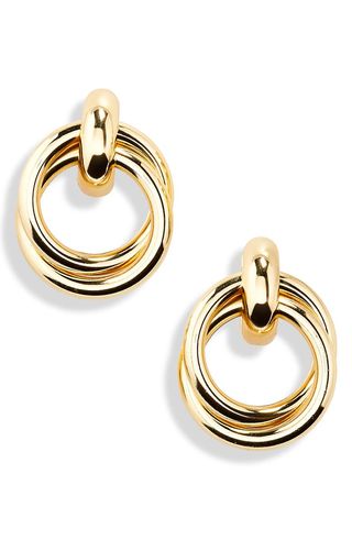 Double Ring Drop Earrings