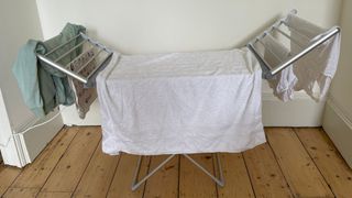 Aldi Ambiano Heated Airer drying clothes