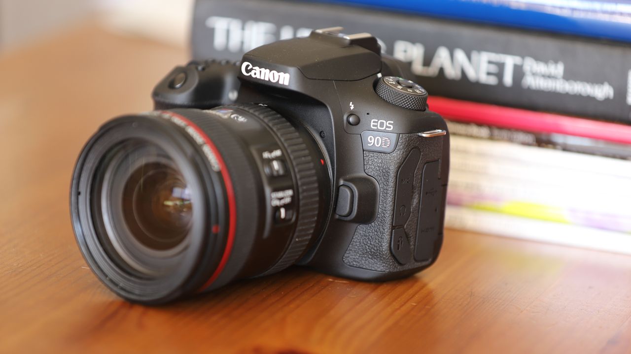 Canon EOS 90D DSLR on a table