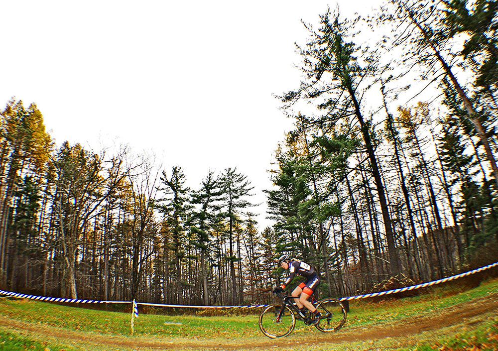 A rider moves through a quiet spot in the back course and takes a breath to think.