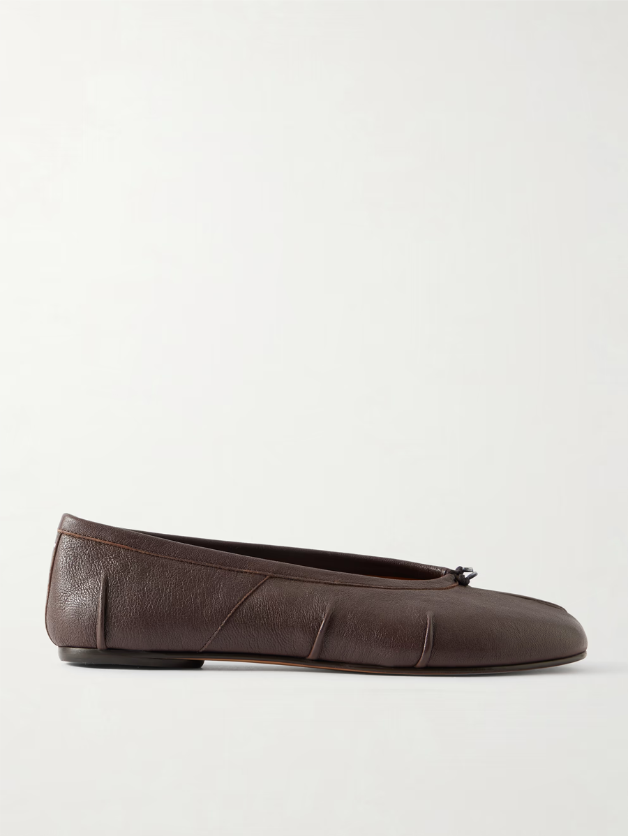 Tabi Split-Toe Leather Ballet Flats