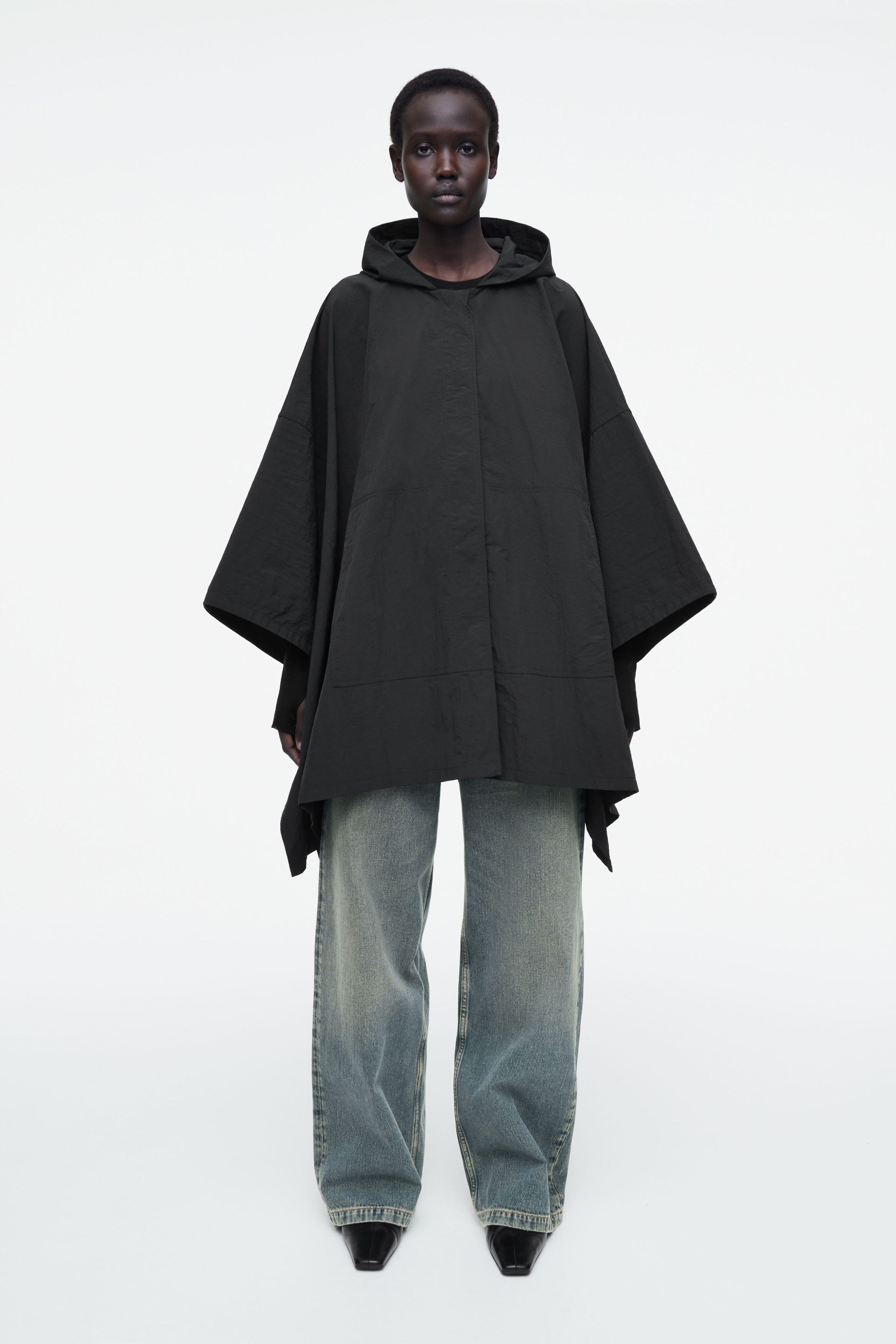 Hooded Trench Coat Cape