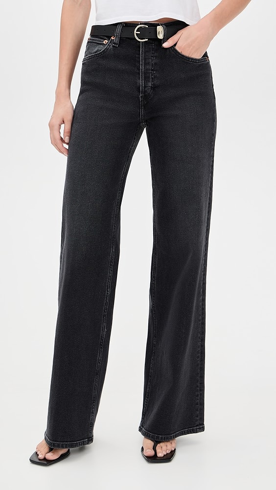 Re/done High Rise Wide Leg Jeans
