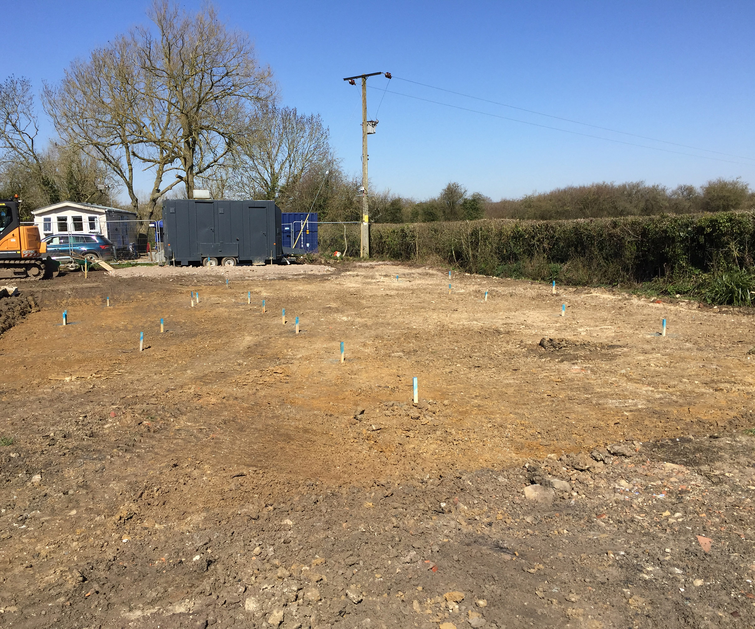 The ground after a demolition getting ready for a self build