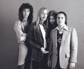 (From left) Mudcrutch's Mike Campbell, Tom Petty, Tom Leadon and Randall Marsh in Los Angeles in December 1974