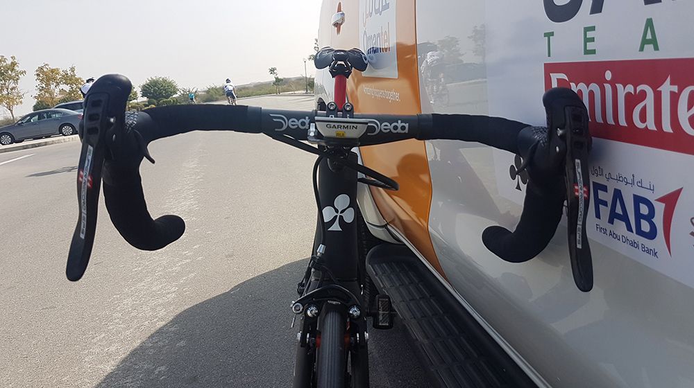A look at the front end of the bike which is mostly made up of Italian components