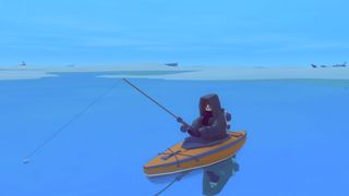 Fishing in a kayak