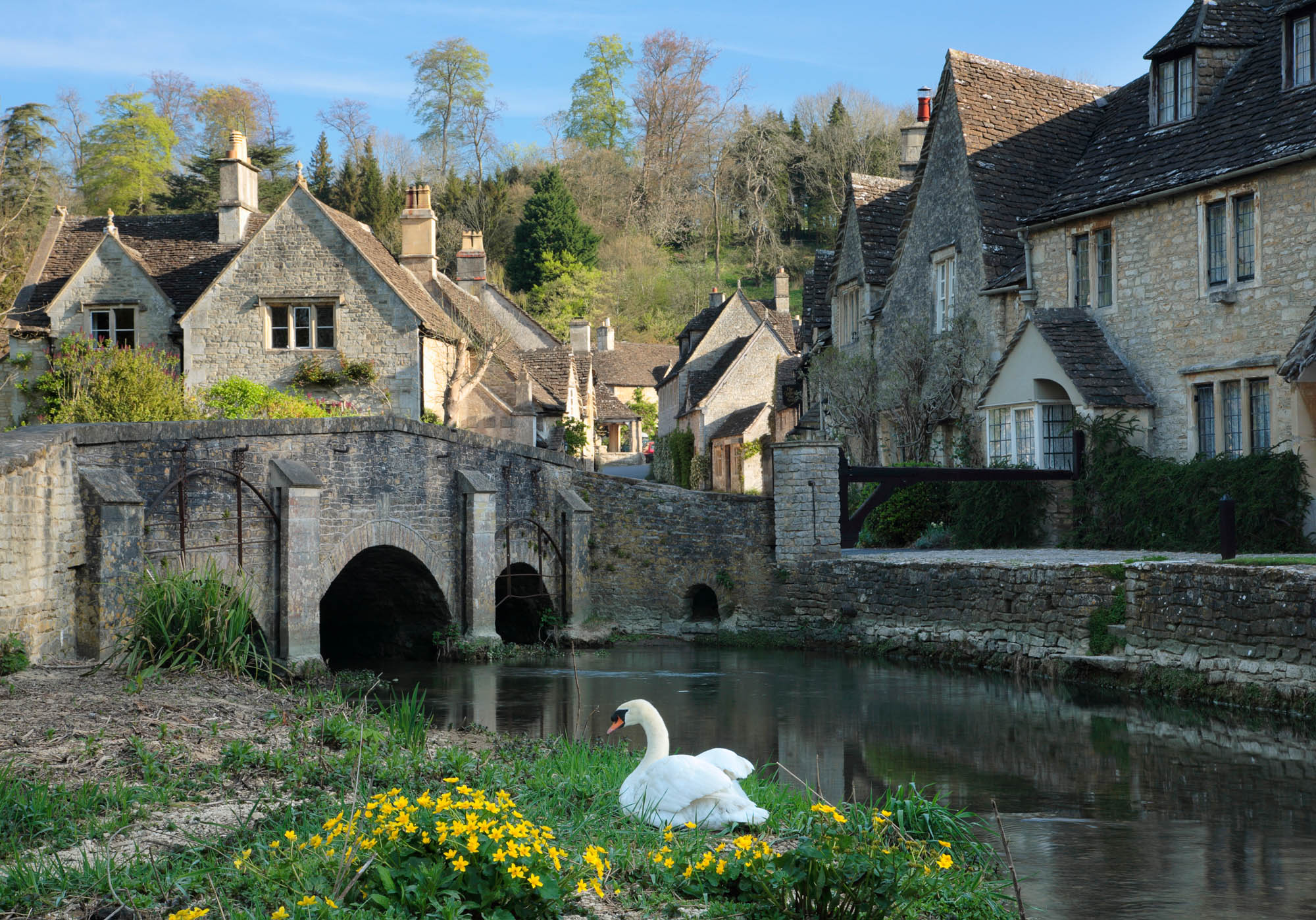 The Wiltshire village of Castle Combe, one of the gems of The Cotswolds.