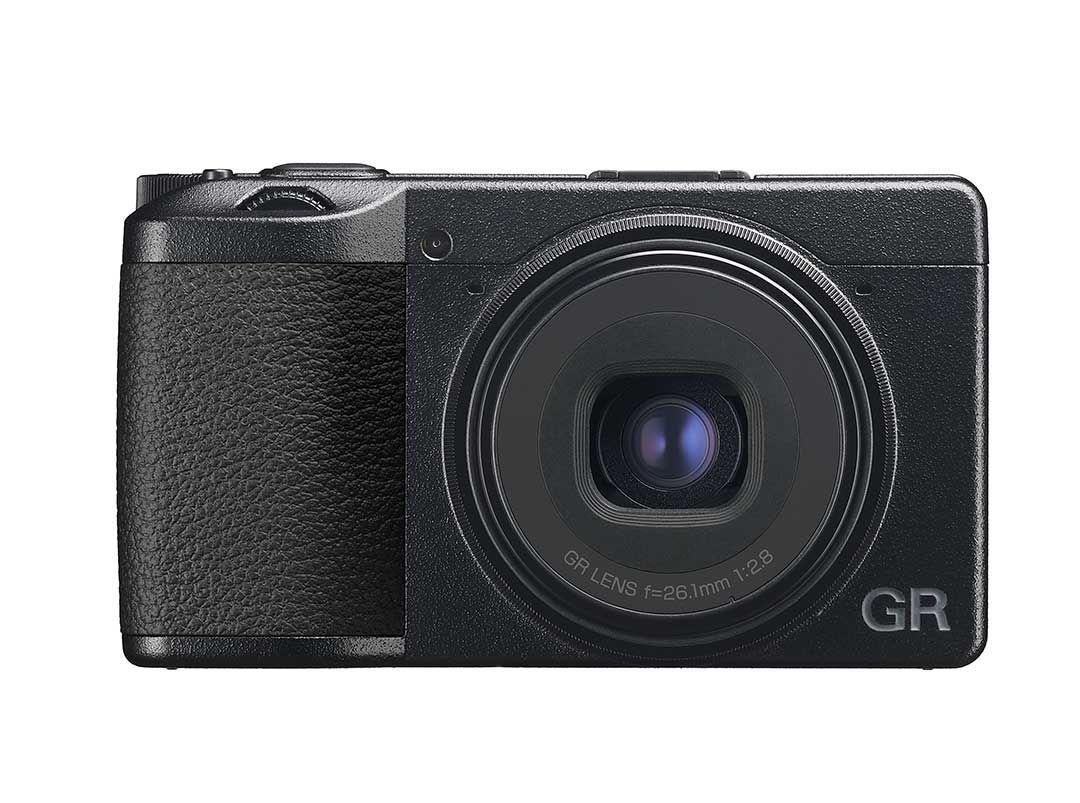 Ricoh GR IIIx camera on white background