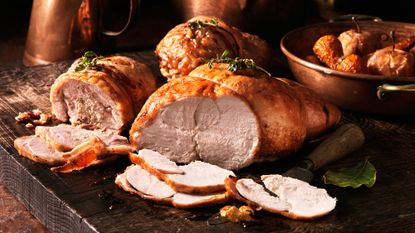 Roast turkey high in tryptophan