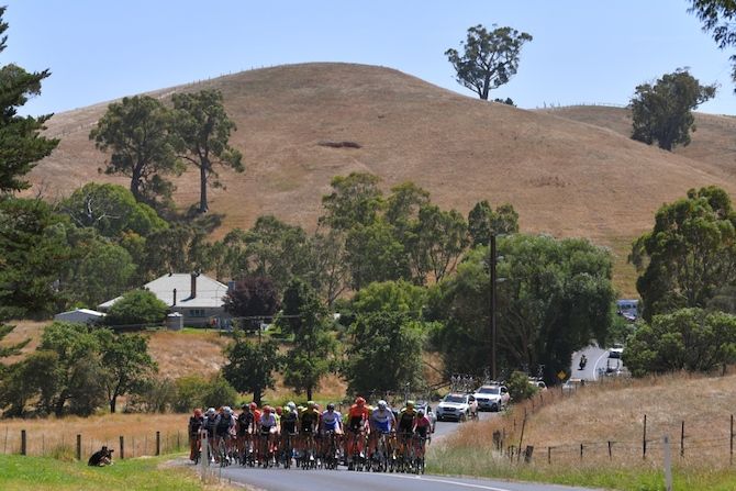 The riders enjoy the scenery on stage 3