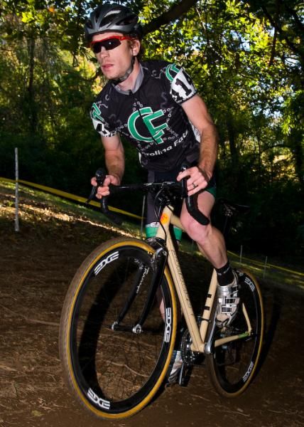 Nathanael Wyatt (Carolina Fatz) climbs a hill in the back section of the course.