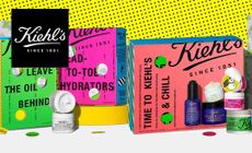 Kiehls logo placed over Kiehls products