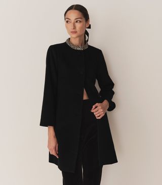 Annemarie Cashmere Blend Coat -- Black