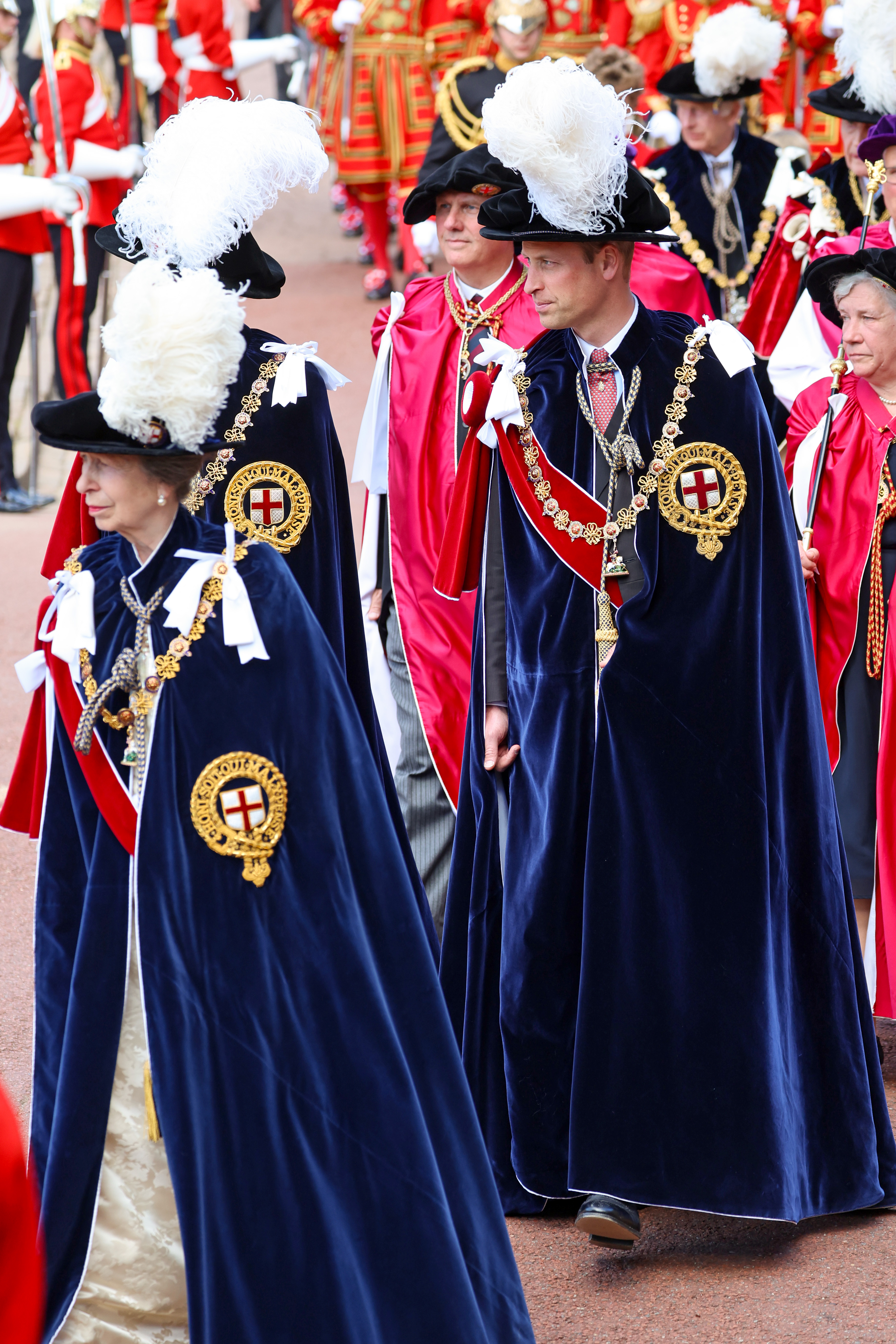 Princess Anne and Prince William at Garter Day