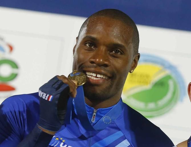 Gregory Bauge (France) with sprint gold.