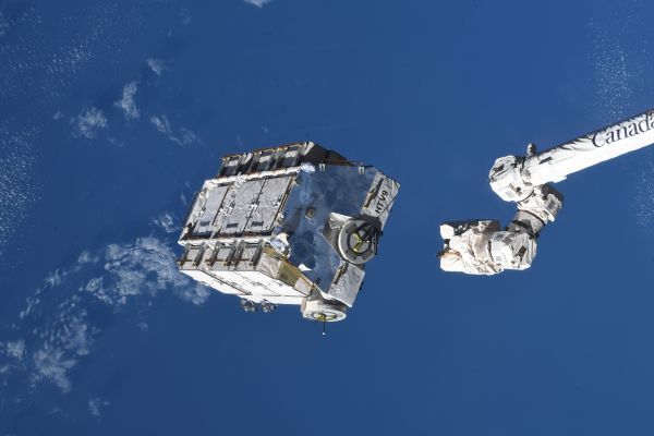 Space station tosses 2.9-ton hunk of space junk overboard. It will stay in orbit for years.