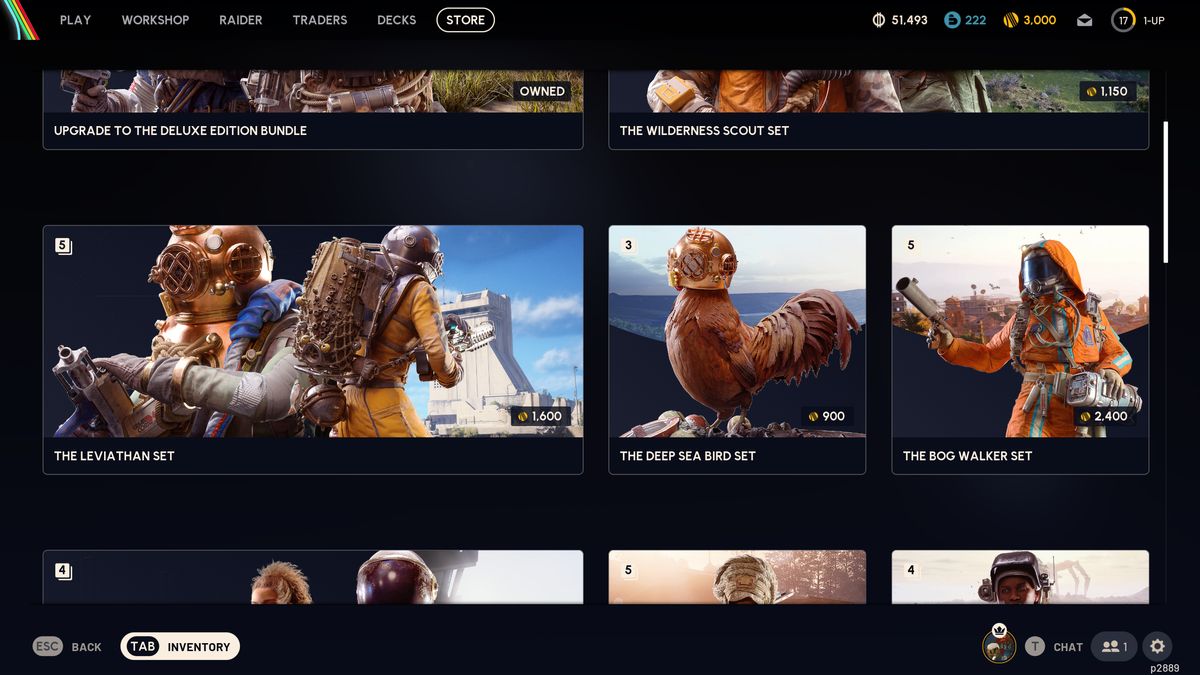 Arc Raiders: A screenshot of the store page, showing the two new bundles, Leviathan and Deep Sea.