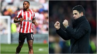 Arsenal manager Mikel Arteta and Brentford striker Ivan Toney 