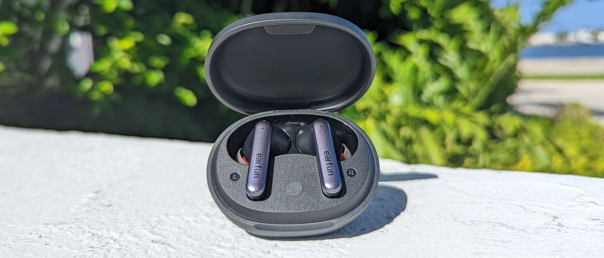 The EarFun Air S displayed front and center in an outdoor setting