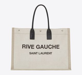 White and black Saint Laurent bag