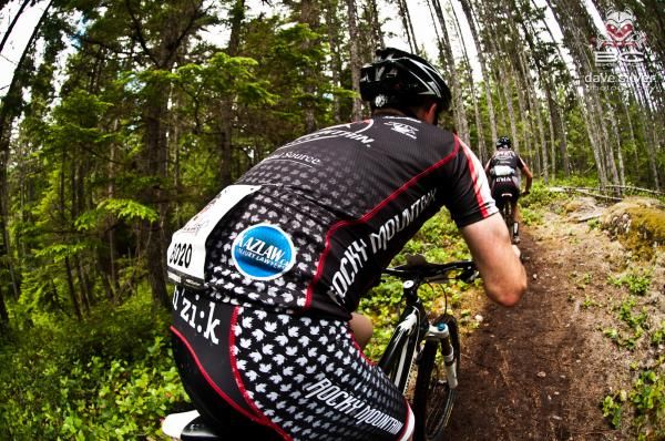 A rider on BC Bike Race singletrack