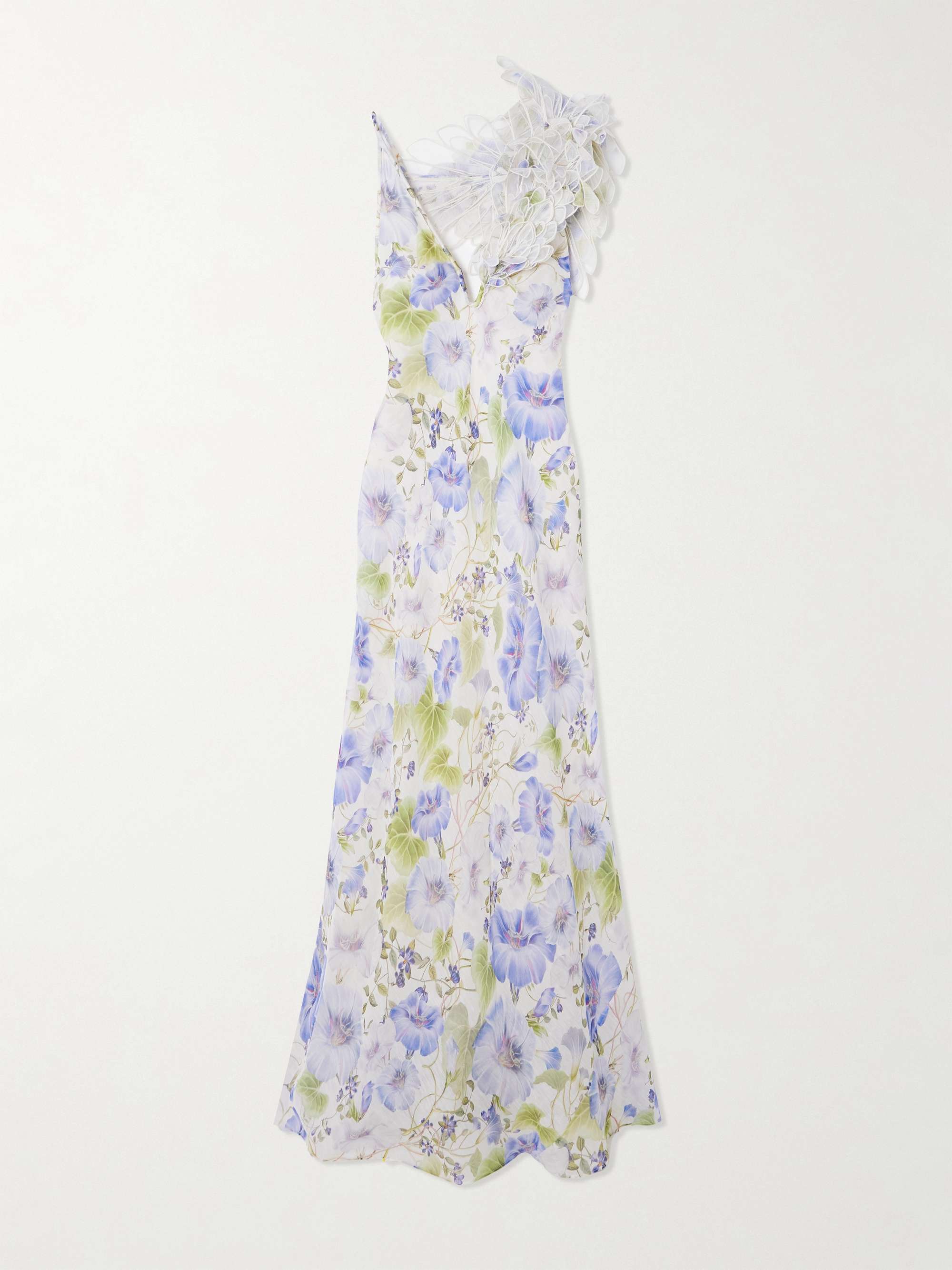 ZIMMERMANN, Natura Appliquéd Floral-Print Linen and Silk-Blend Maxi Dress