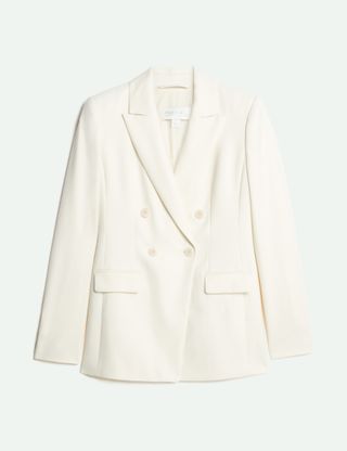 Wool-Blend Double-Breasted Blazer