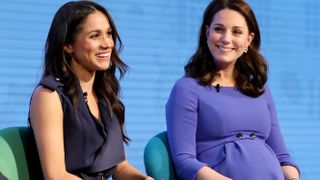 Kate Middleton and Meghan Markle attend the first annual Royal Foundation Forum held at Aviva on February 28, 2018 in London, England. Under the theme 'Making a Difference Together'