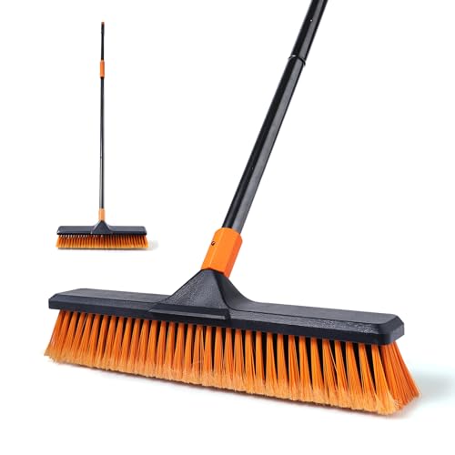 Garden Broom, Yard Brush Heavy Duty Outdoor 2-1, 50&amp;amp;66in, Suitable for Schools, Factories, Garden Broom Outdoor,sweeping Brush (17.7in)